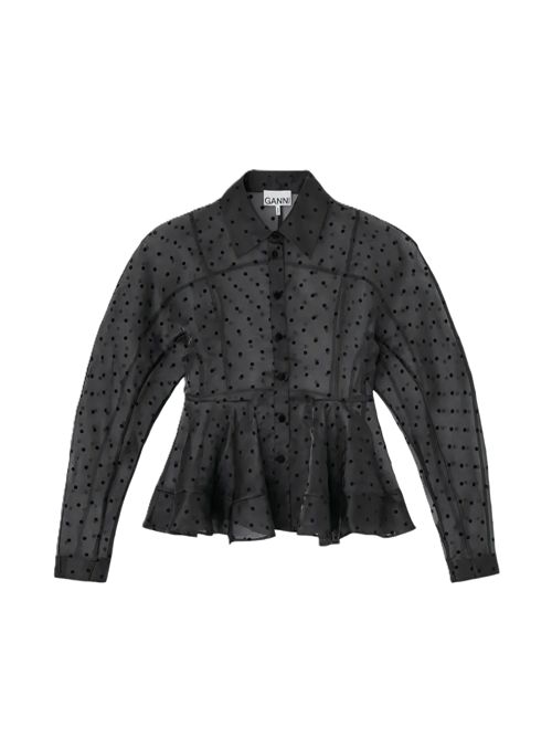 Ganni Camicia a pois Ganni | A1040083099 BLACK